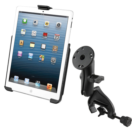 RAM Mount Yoke Clamp Mount w/Apple iPad mini EZ-ROLL'R Cradle [RAM-B-121-AP14U] - Premium iPad/iPhone/iPod Mounts from RAM Mounting Systems - Just $70.99! Shop now at Brushy Creek Marine