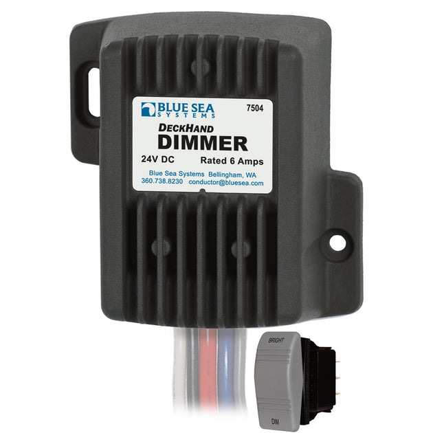 Blue Sea 7504 DeckHand Dimmer - 6 Amp/24V [7504] - Premium Switches & Accessories from Blue Sea Systems - Just $117.99! Shop now at Brushy Creek Marine