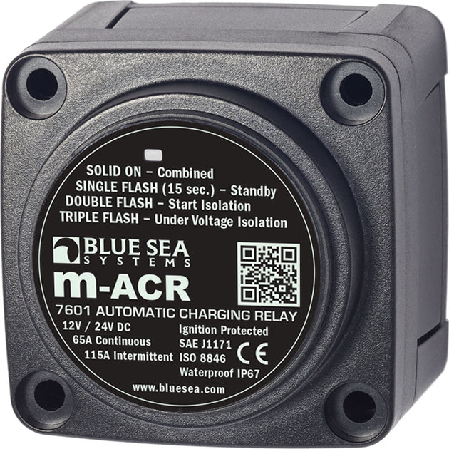 Blue Sea 7601 DC Mini ACR Automatic Charging Relay - 65 Amp [7601] - Premium Battery Management from Blue Sea Systems - Just $137.99! Shop now at Brushy Creek Marine