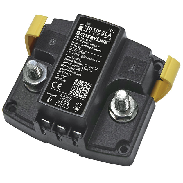 Blue Sea 7611 DC BatteryLink Automatic Charging Relay - 120 Amp w/Auxiliary Battery Charging [7611] - Premium Battery Management from Blue Sea Systems - Just $163.99! Shop now at Brushy Creek Marine