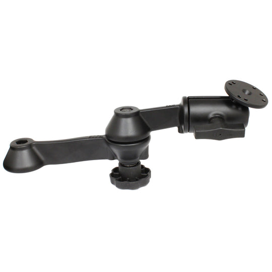 RAM Mount 12" Double Swing Arm w/2.5" Round Base - Powder Coated Marine Grade Aluminum [RAM-VB-110-1U] - Premium Swing Arm Mounts from RAM Mounting Systems - Just $87.99! Shop now at Brushy Creek Marine