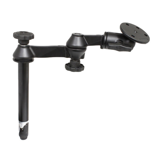 RAM Mount Double Swing Arm w/8" Male Tele-Pole - 3.68" Base [RAM-VP-SW1-8-240] - Premium Swing Arm Mounts from RAM Mounting Systems - Just $143.49! Shop now at Brushy Creek Marine