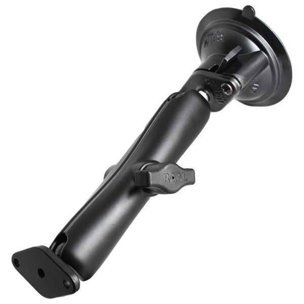 RAM Mount Twist Lock Suction Cup Mount w/Long Double Socket Arm [RAM-B-166U-C] - Premium Suction Cup Mounts from RAM Mounting Systems - Just $53.49! Shop now at Brushy Creek Marine