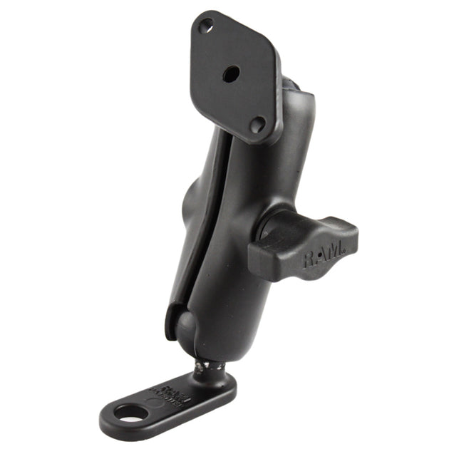 RAM Mount 11mm Flat Base w/Double Socket Arm & Diamond Adapter [RAM-B-179U] - Premium Motorcycle Mounts from RAM Mounting Systems - Just $35.99! Shop now at Brushy Creek Marine