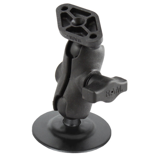 RAM Mount 1" Diameter Ball Mount w/Short Double Socket Arm, 2.5" Flex Adhesive Base & Diamond Base Adapter [RAP-B-378-A-238U] - Premium Surface Mount from RAM Mounting Systems - Just $29.49! Shop now at Brushy Creek Marine