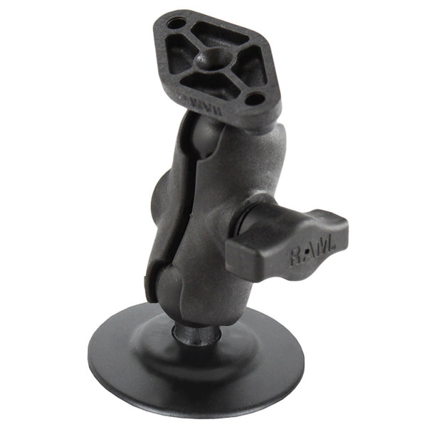 RAM Mount 1" Diameter Ball Mount w/Short Double Socket Arm, 2.5" Flex Adhesive Base & Diamond Base Adapter [RAP-B-378-A-238U] - Premium Surface Mount from RAM Mounting Systems - Just $29.49! Shop now at Brushy Creek Marine