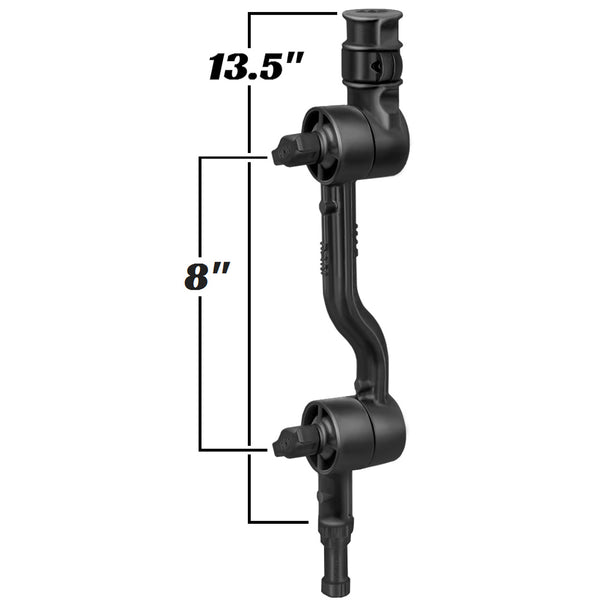 RAM Mount Adjustable Adapt-a-Post 13.5" Extension Arm [RAP-114-APB2U] - Premium Fishing Rod Holders from RAM Mounting Systems - Just $29.99! Shop now at Brushy Creek Marine