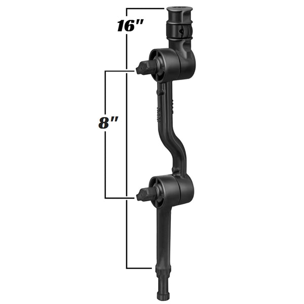 RAM Mount Adjustable Adapt-a-Post 16" Extension Arm [RAP-114-APB3U] - Premium Fishing Rod Holders from RAM Mounting Systems - Just $31.99! Shop now at Brushy Creek Marine
