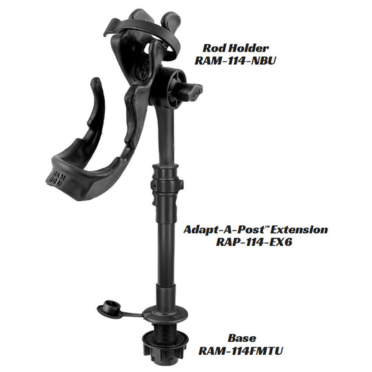 RAM Mount Adapt-A-Post 9" Extension Pole [RAP-114-EX6] - Premium Kayak Mounts from RAM Mounting Systems - Just $19.99! Shop now at Brushy Creek Marine