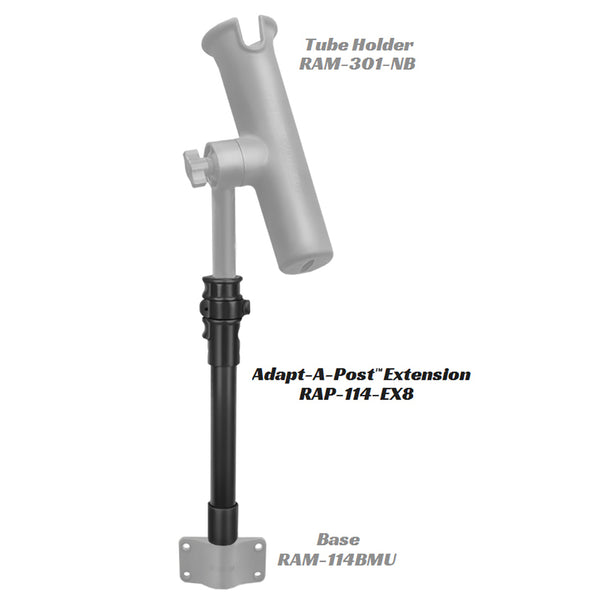 RAM Mount Adapt-a-Post 11" Extension Pole [RAP-114-EX8] - Premium Kayak Mounts from RAM Mounting Systems - Just $16.99! Shop now at Brushy Creek Marine