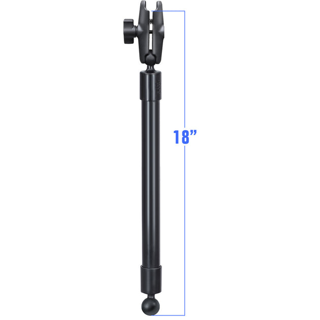 RAM Mount 18" Long Extension Pole w/2 1" Ball Ends & Double Socket Arm [RAP-BB-230-18-201U] - Premium Kayak Mounts from RAM Mounting Systems - Just $33.99! Shop now at Brushy Creek Marine