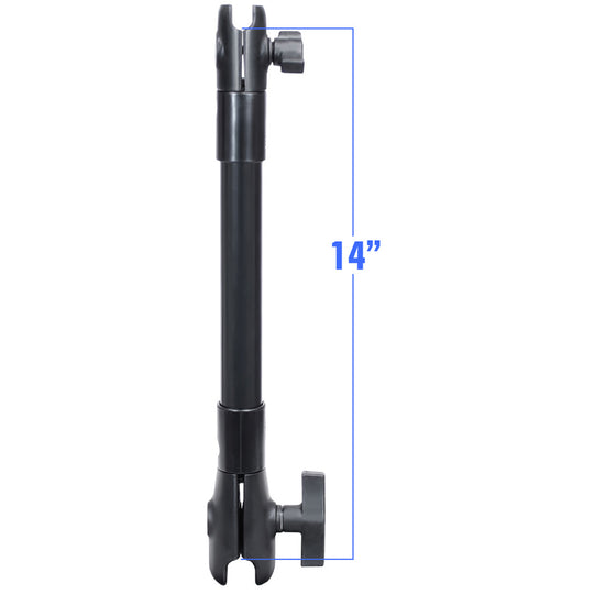 RAM Mount 14" Long Extension Pole w/1" and 1.5" Single Open Socket [RAP-CB-201-14U] - Premium Kayak Mounts from RAM Mounting Systems - Just $29.49! Shop now at Brushy Creek Marine