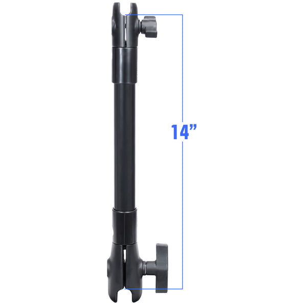 RAM Mount 14" Long Extension Pole w/1" and 1.5" Single Open Socket [RAP-CB-201-14U] - Premium Kayak Mounts from RAM Mounting Systems - Just $29.99! Shop now at Brushy Creek Marine