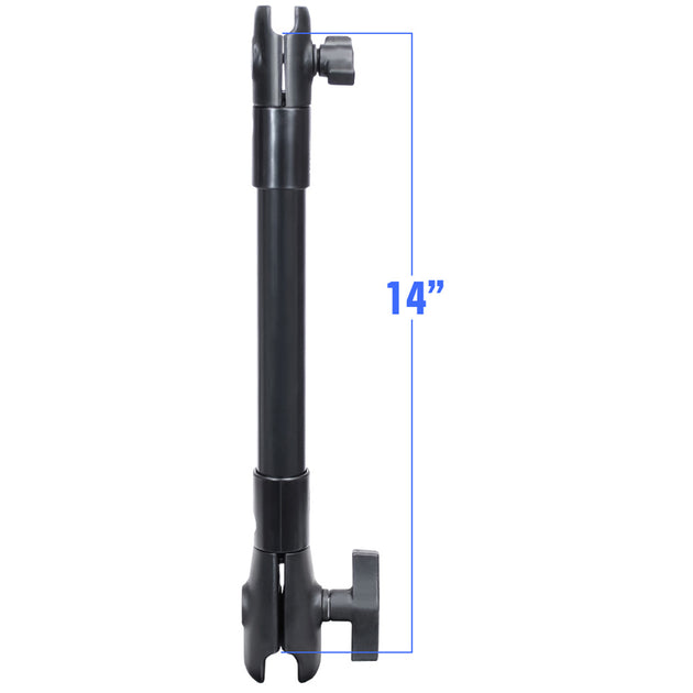 RAM Mount 14" Long Extension Pole w/1" and 1.5" Single Open Socket [RAP-CB-201-14U] - Premium Kayak Mounts from RAM Mounting Systems - Just $29.49! Shop now at Brushy Creek Marine