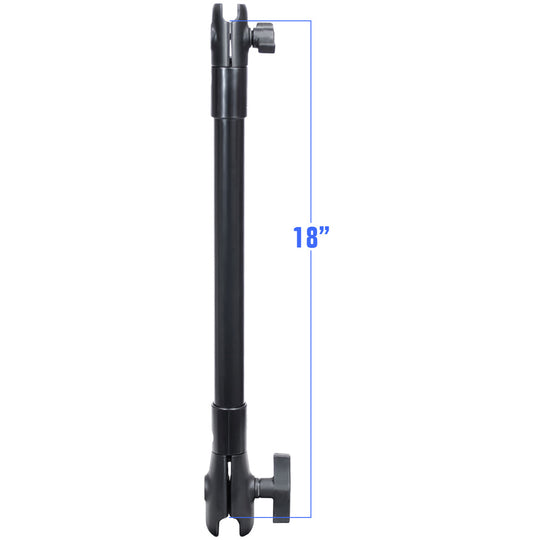 RAM Mount 18" Long Extension Pole w/1" and 1.5" Single Open Sockets [RAP-CB-201-18U] - Premium Kayak Mounts from RAM Mounting Systems - Just $36.49! Shop now at Brushy Creek Marine