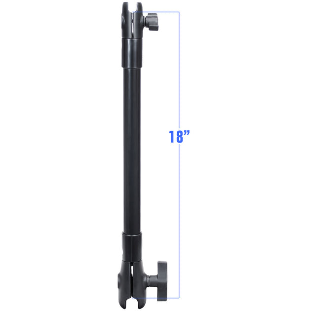 RAM Mount 18" Long Extension Pole w/1" and 1.5" Single Open Sockets [RAP-CB-201-18U] - Premium Kayak Mounts from RAM Mounting Systems - Just $36.49! Shop now at Brushy Creek Marine