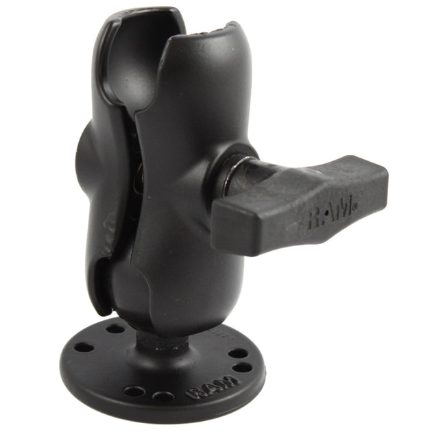 RAM Mount 1.5" Ball Short Arm w/2.5" Round Base [RAM-103U-B] - Premium Surface Mount from RAM Mounting Systems - Just $39.99! Shop now at Brushy Creek Marine