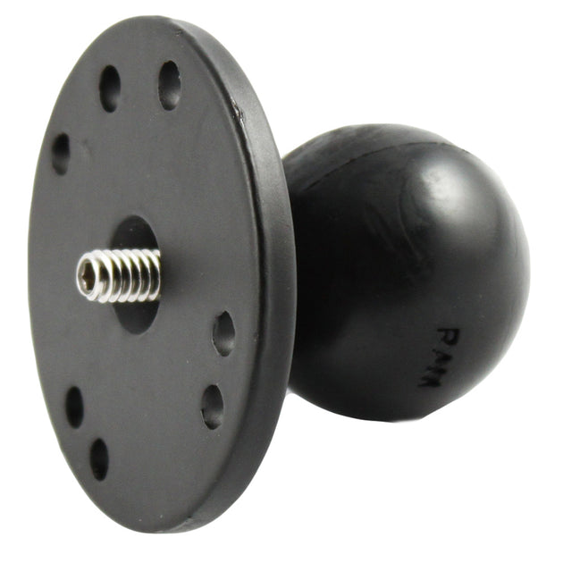 RAM Mount 2.5" Round Base w/1.5" Ball & 1/4"-20 Threaded Male Post f/Cameras [RAM-202AU] - Premium C Size from RAM Mounting Systems - Just $22.49! Shop now at Brushy Creek Marine