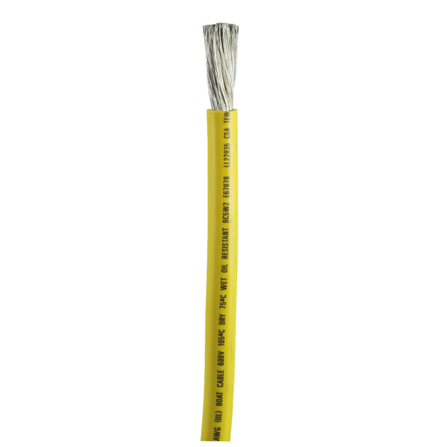 Ancor Yellow 1/0 AWG Battery Cable - Sold By The Foot [1169-FT] - Premium Wire from Ancor - Just $8.99! Shop now at Brushy Creek Marine