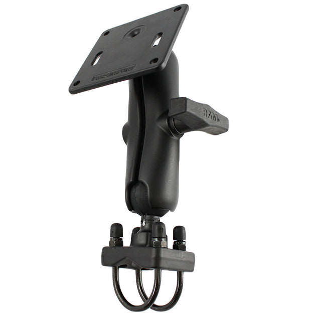 RAM Mount 1.5" Rail Mount w/Double U-Bolt Base & 3.625" Square Base (VESA 75mm x 75mm Hole Pattern) [RAM-334U] - Premium Rail/Handle Bar Mounts from RAM Mounting Systems - Just $74.49! Shop now at Brushy Creek Marine