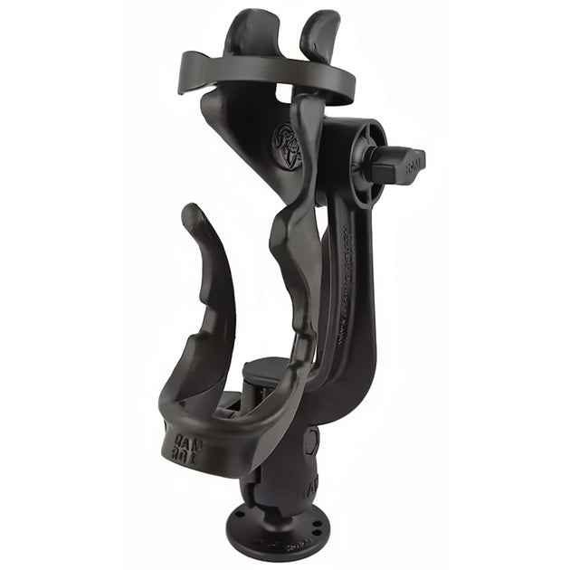 RAM Mount RAM-ROD 2000 Fishing Rod Holder w/RAM-ROD Revolution Ratchet/Socket System & Round Flat Surface Base [RAM-114-RBU] - Premium Rod Holders from RAM Mounting Systems - Just $41.99! Shop now at Brushy Creek Marine
