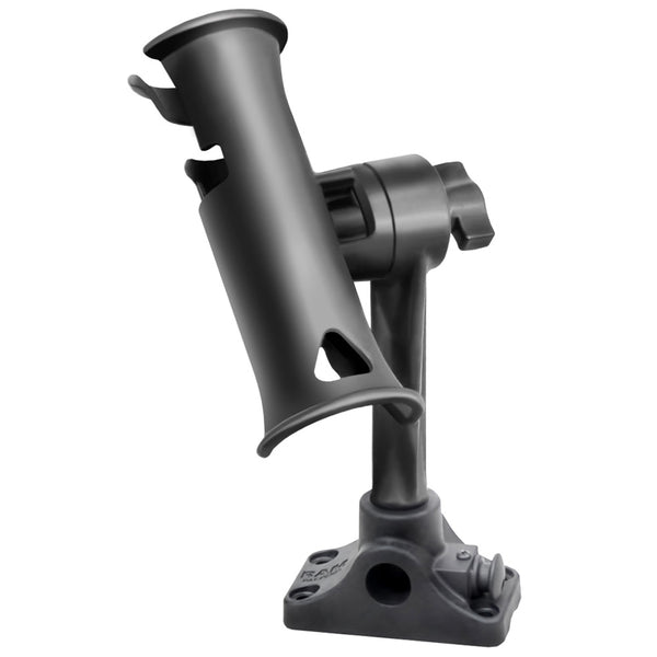 RAM Mount RAM Tube Jr. Fishing Rod Holder, Standard 6" Length Post Spline & Combo Bulkhead/Flat Surface Base w/Plunger [RAP-390-BMPU] - Premium Rod Holders from RAM Mounting Systems - Just $29.99! Shop now at Brushy Creek Marine