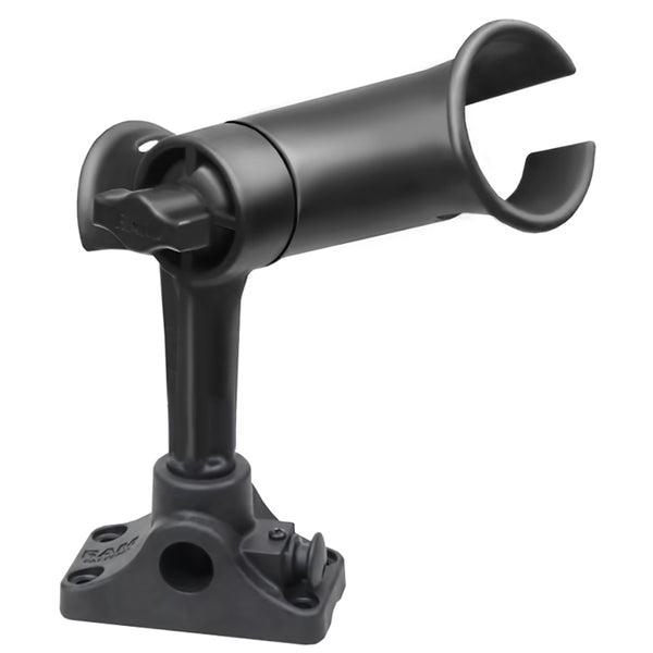 RAM Mount RAM Tube Jr. Fishing Rod Holder, Standard 4" Length Post Spline & Combo Bulkhead/Flat Surface Base w/Plunger [RAP-390-SBMPU] - Premium Rod Holders from RAM Mounting Systems - Just $28.49! Shop now at Brushy Creek Marine