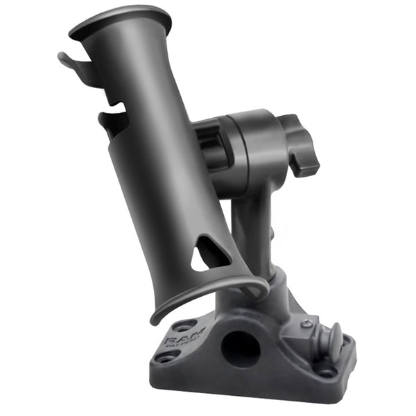 RAM Mount RAM Tube Jr. Fishing Rod Holder, Standard 4" Length Post Spline & Combo Bulkhead/Flat Surface Base w/Plunger [RAP-390-SBMPU] - Premium Rod Holders from RAM Mounting Systems - Just $28.49! Shop now at Brushy Creek Marine