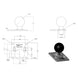 RAM Mount 75mm x 75mm VESA 3.625" Plate w/2.25" D Size Ball [RAM-D-2461U] - Premium D Size from RAM Mounting Systems - Just $34.49! Shop now at Brushy Creek Marine