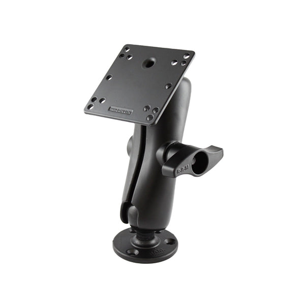 RAM Mount 4.75" Square Base VESA 75mm & 100mm Hole Patterns w/Surface Mount - 2.25" Rubber Ball "D" Size [RAM-D-101U-246] - Premium Surface Mount from RAM Mounting Systems - Just $154.99! Shop now at Brushy Creek Marine