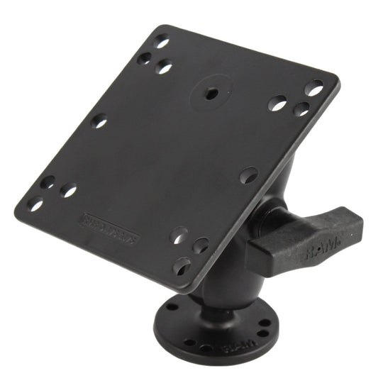RAM Mount 4.75" Square Base VESA Plate 75mm and 100mm Hole Patterns w/Short Arm Surface Mount [RAM-101U-B-246] - Premium Surface Mount from RAM Mounting Systems - Just $64.49! Shop now at Brushy Creek Marine