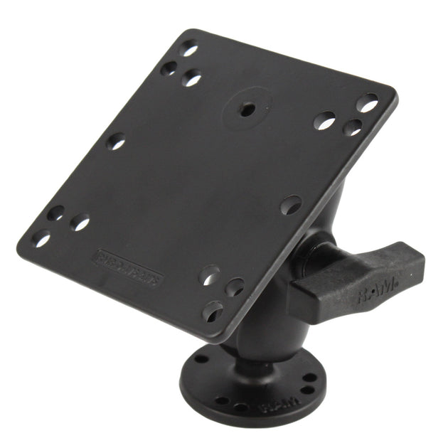 RAM Mount 4.75" Square Base VESA Plate 75mm and 100mm Hole Patterns w/Short Arm Surface Mount [RAM-101U-B-246] - Premium Surface Mount from RAM Mounting Systems - Just $64.49! Shop now at Brushy Creek Marine