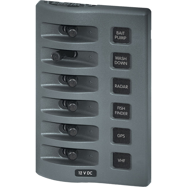 Blue Sea 4307 WeatherDeck 12V DC Waterproof Switch Panel - 6 Position [4307] - Premium Electrical Panels from Blue Sea Systems - Just $106.99! Shop now at Brushy Creek Marine