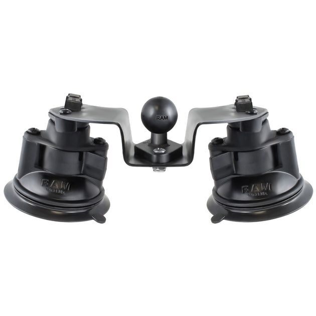 RAM Mount Dual Articulating Suction Cup Base w/1" Ball Base [RAM-B-189B-PIV1U] - Premium Suction Cup Mounts from RAM Mounting Systems - Just $63.99! Shop now at Brushy Creek Marine