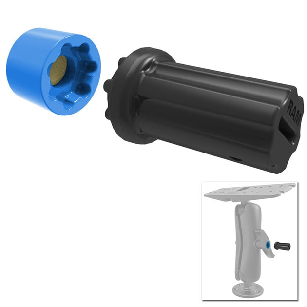 RAM Mount Mixed Combination Pin-Lock Security Nut & Key Knob f/2.25"/3.38" Diameter D/E Size Arms [RAP-S-NUT5U] - Premium D Size from RAM Mounting Systems - Just $8.99! Shop now at Brushy Creek Marine