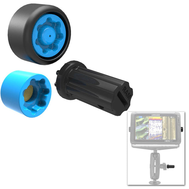 RAM Mount Pin-Lock Security Kit f/ 2.25"/3.38" D/E Size Mount and Gimbal Bracket [RAP-S-NUT5-GU] - Premium D Size from RAM Mounting Systems - Just $22.49! Shop now at Brushy Creek Marine