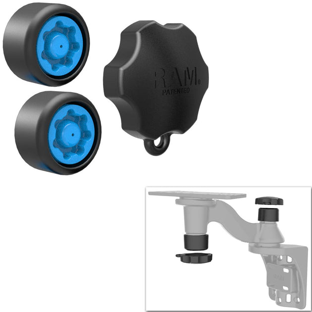RAM Mount Pin-Lock Security Kit f/ Single Swing Arm Mount [RAP-S-KNOB-109U] - Premium Swing Arm Mounts from RAM Mounting Systems - Just $23.49! Shop now at Brushy Creek Marine