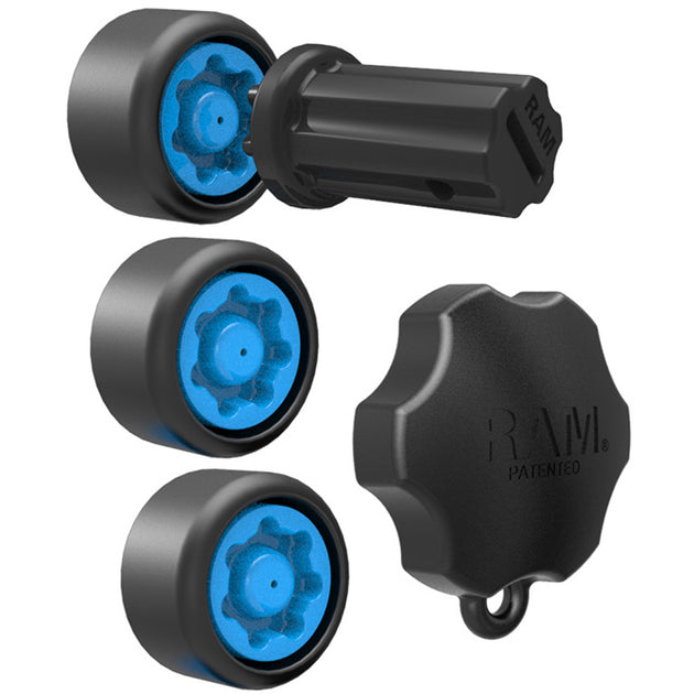 RAM Mount Pin-Lock Security Kit f/Single Swing Arm and Gimbal Mount [RAP-S-KNOBG-109] - Premium Marine Electronics Mounts from RAM Mounting Systems - Just $39.49! Shop now at Brushy Creek Marine