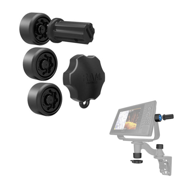 RAM Mount RAM Pin-Lock Security Kit f/Single Swing Arms  Gimbal Brackets [RAP-S-KNOBG-109U] - Premium Swing Arm Mounts from RAM Mounting Systems - Just $36.99! Shop now at Brushy Creek Marine