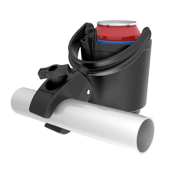 RAM Mount Tough-Claw Mount w/Self-Leveling Cup Holder [RAM-B-132-400U] - Premium Drink Cup Mounts from RAM Mounting Systems - Just $38.49! Shop now at Brushy Creek Marine