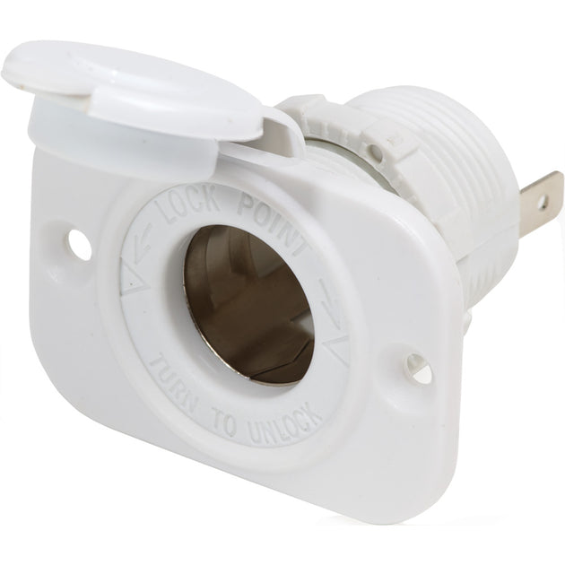 Blue Sea 12V Dash Socket - White [1011200] - Premium Accessories from Blue Sea Systems - Just $16.99! Shop now at Brushy Creek Marine