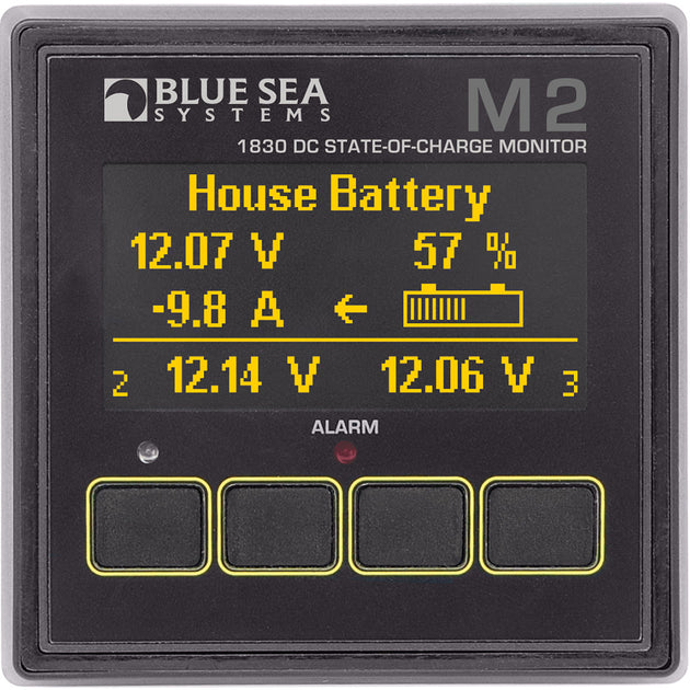 Blue Sea 1830 M2 DC SoC State of Charge Monitor [1830] - Premium Meters & Monitoring from Blue Sea Systems - Just $499.99! Shop now at Brushy Creek Marine