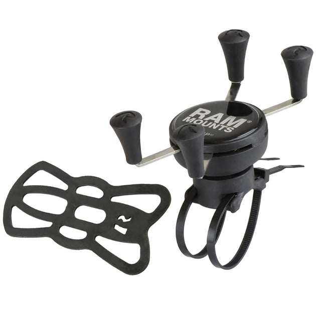 RAM Mount EZ-ON/OFF Bicycle Mount w/Universal X-Grip Cell Phone Holder [RAP-274-1-UN7U] - Premium Rail/Handle Bar Mounts from RAM Mounting Systems - Just $37.49! Shop now at Brushy Creek Marine