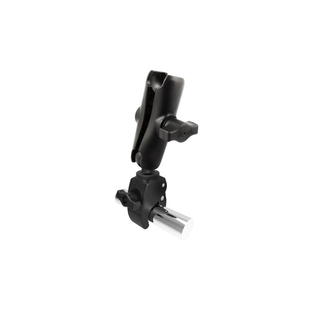 RAM Mount Small Tough-Claw Base w/ 1" Diameter Double Socket Arm [RAP-B-400-201U] - Premium Rail/Handle Bar Mounts from RAM Mounting Systems - Just $46.49! Shop now at Brushy Creek Marine