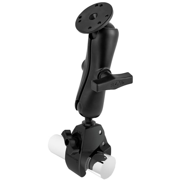RAM Mount Large Tough-Claw Base w/Double Socket Arm & 1.5" Round Base Adapter [RAP-401-202U] - Premium Rail/Handle Bar Mounts from RAM Mounting Systems - Just $103.49! Shop now at Brushy Creek Marine