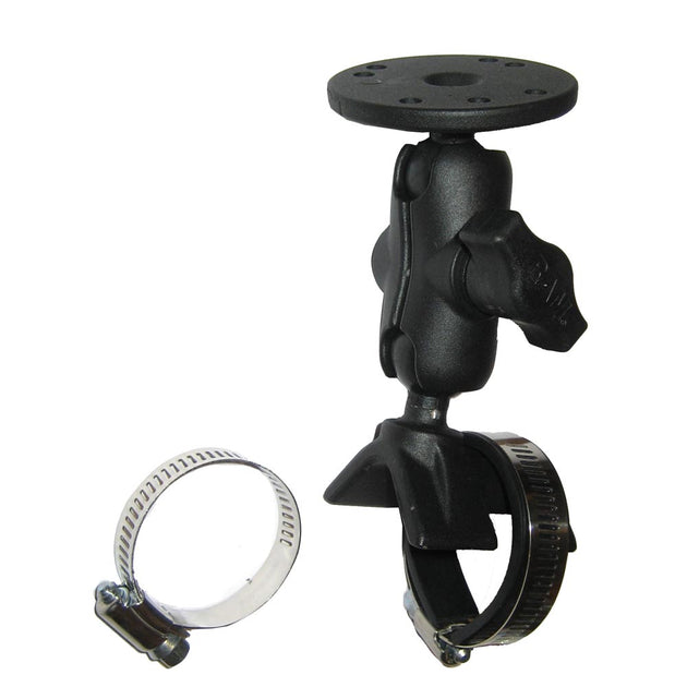 RAM Mount Strap Mount w/Short Arm & Round Base [RAM-B-108U-A] - Premium Rail/Handle Bar Mounts from RAM Mounting Systems - Just $43.99! Shop now at Brushy Creek Marine