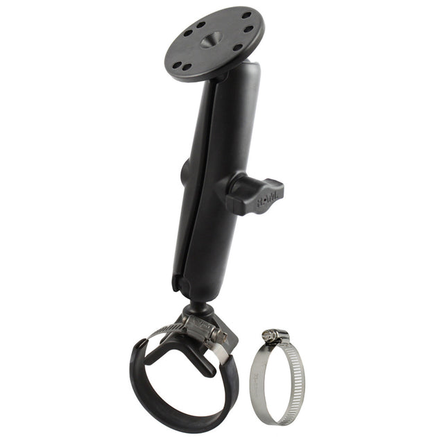 RAM Mount Strap Mount w/Long Arm & Round Base [RAM-B-108-C] - Premium Rail/Handle Bar Mounts from RAM Mounting Systems - Just $58.49! Shop now at Brushy Creek Marine