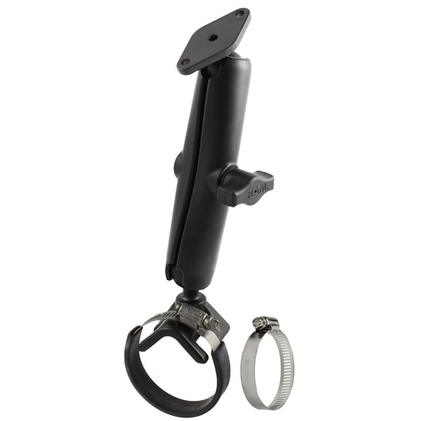 RAM Mount Strap Mount w/Long Arm & Diamond Base [RAM-B-108-C-238] - Premium Rail/Handle Bar Mounts from RAM Mounting Systems - Just $57.99! Shop now at Brushy Creek Marine