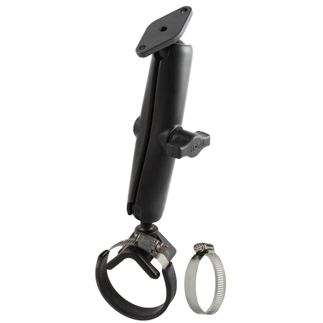 RAM Mount Strap Mount w/Long Arm & Diamond Base [RAM-B-108-C-238] - Premium Rail/Handle Bar Mounts from RAM Mounting Systems - Just $56.99! Shop now at Brushy Creek Marine