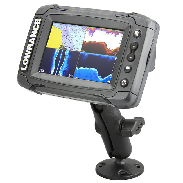 RAM Mount 1" Ball "Light Use" Composite Mount f/Lowrance Elite-4 & Mark-4 Series Fishfinders [RAP-B-101U-LO11] - Premium Marine Electronics Mounts from RAM Mounting Systems - Just $29.99! Shop now at Brushy Creek Marine